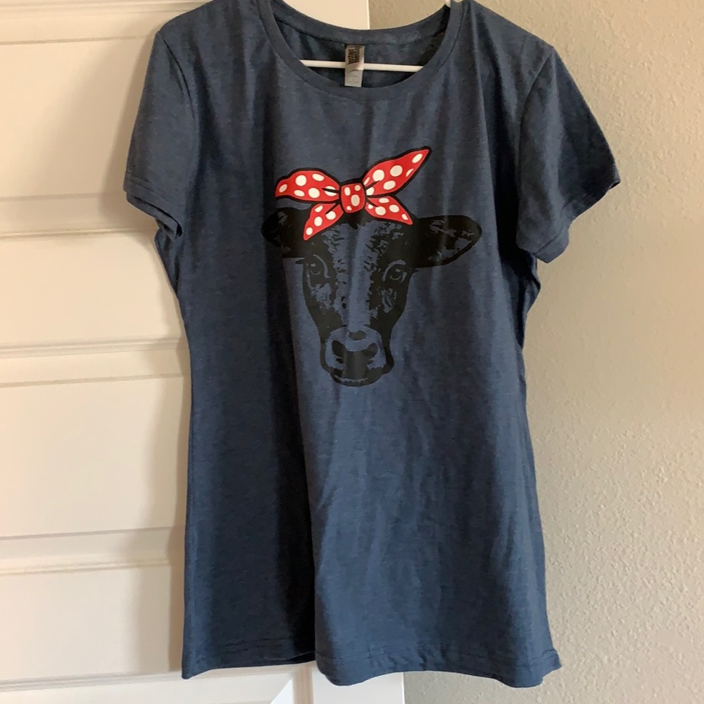 Cow print tee